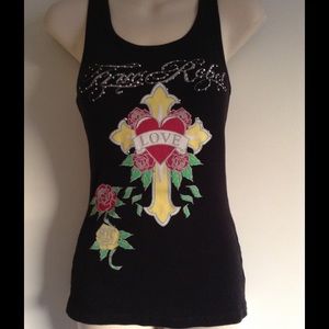 🕇❤VENUS Black True Rebel 100% Cotton Tank, XS❤️
